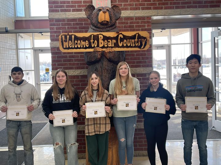 ClearbrookGonvick District 2311 20232024 High School Students of the Month