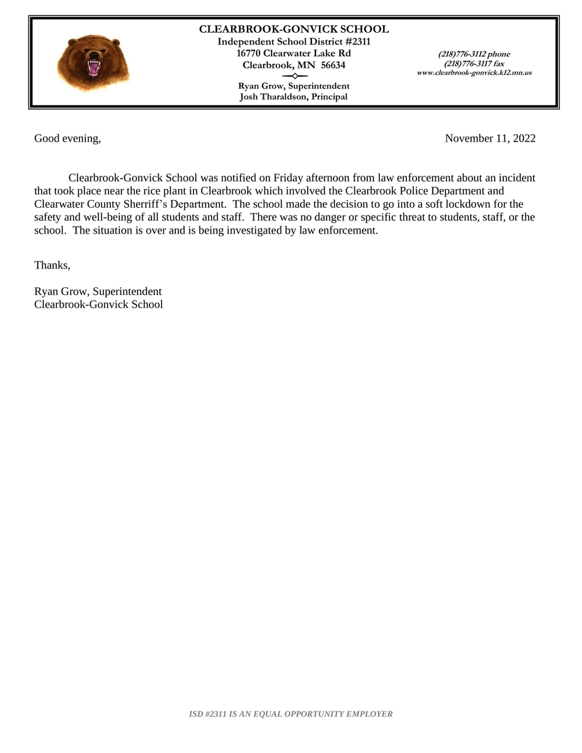 November 11, 2022 Incident